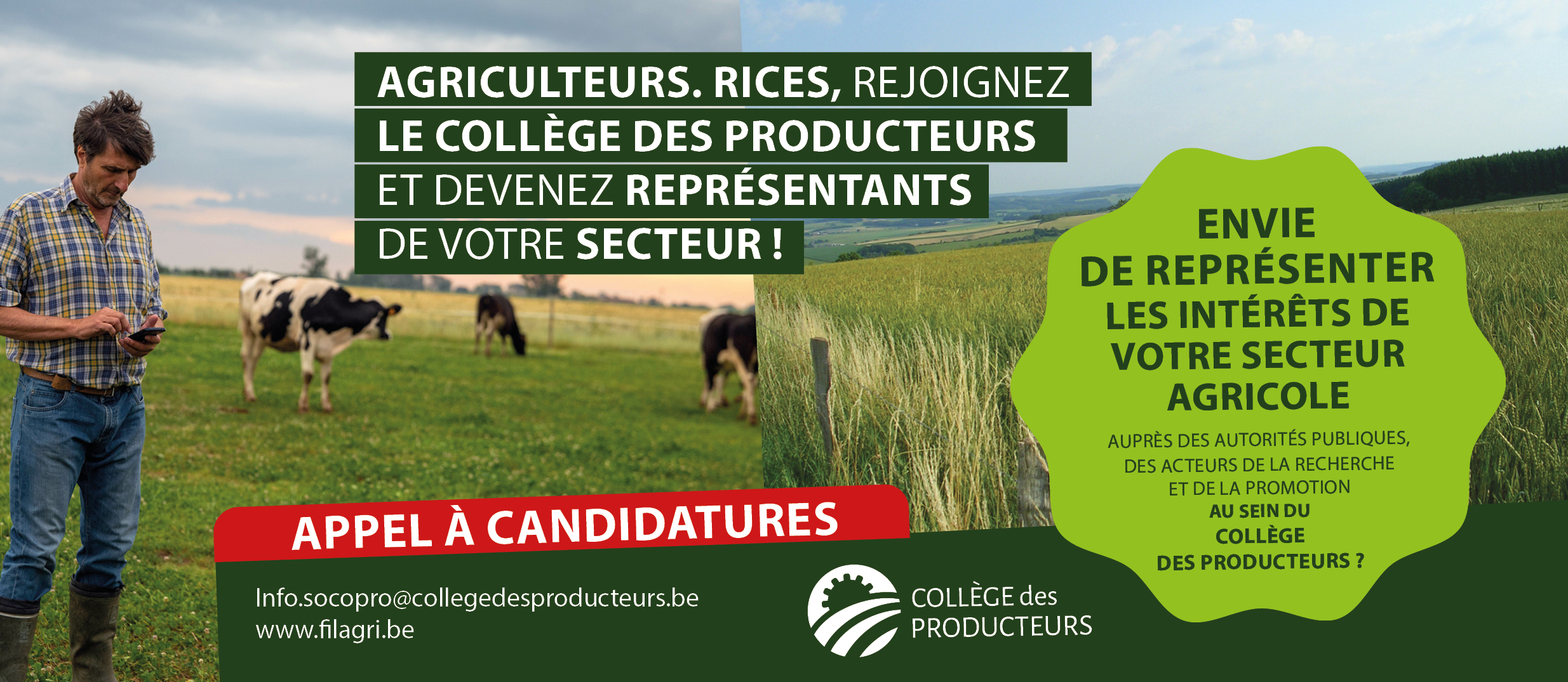 [Elections au Collège des Producteurs] Appel aux producteurs laitiers : représentez votre secteur au sein du Collège des Producteurs !