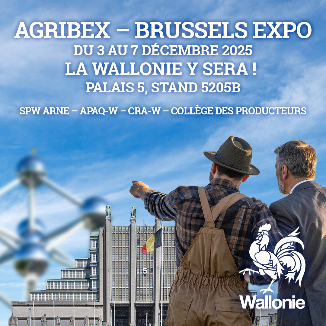 La Wallonie présente au salon Agribex du 3 au 7 décembre 2025