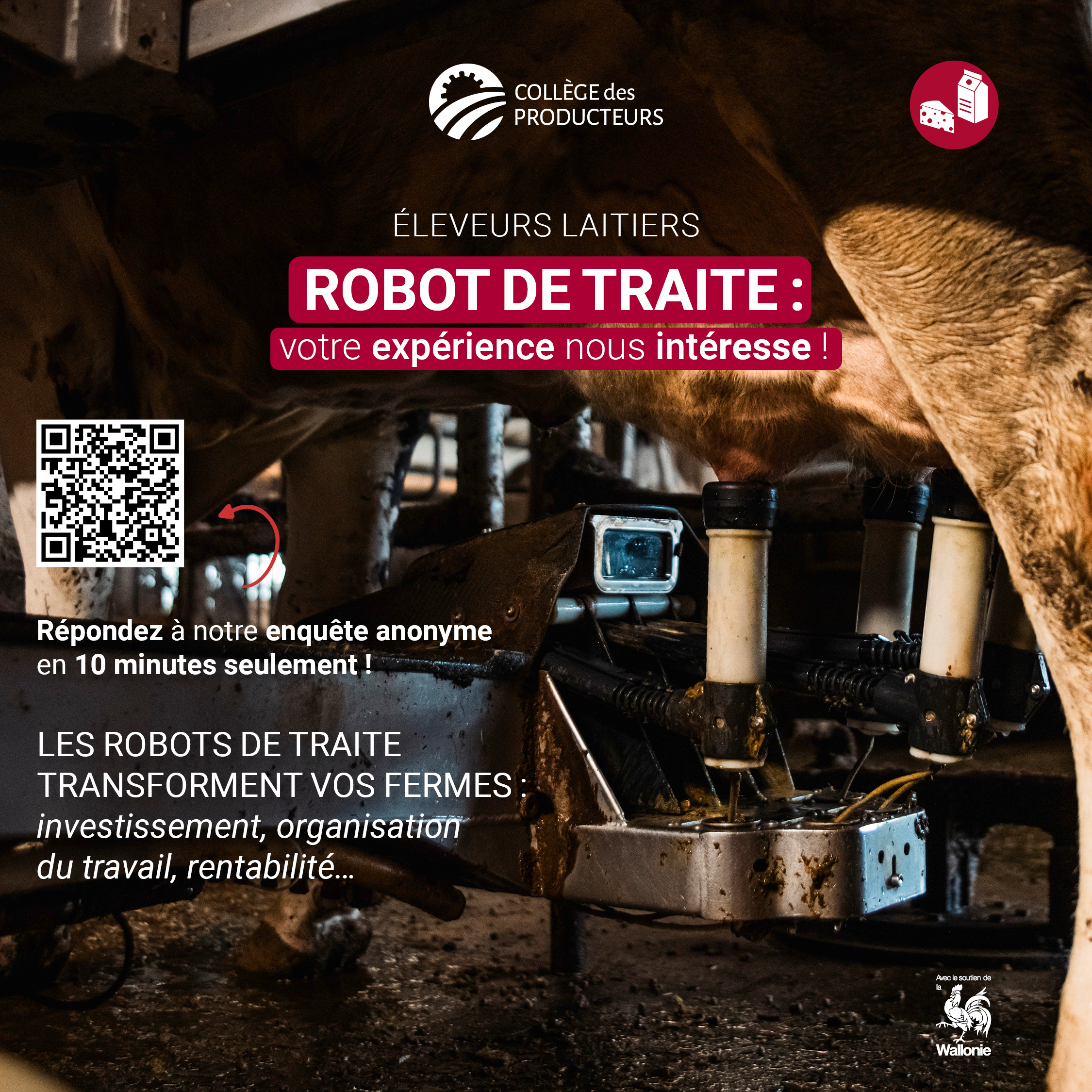 [Enquête] Quel impact des robots de traite dans votre exploitation ? Votre avis compte !